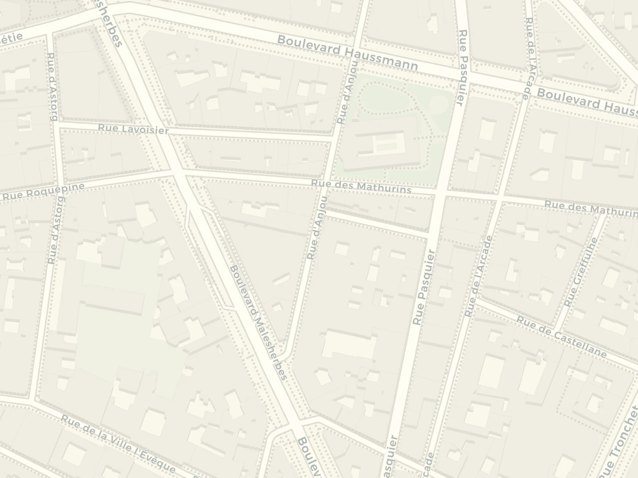 Plan d’accès — Squadra Avocats, 52 rue d’Anjou, 75008 Paris